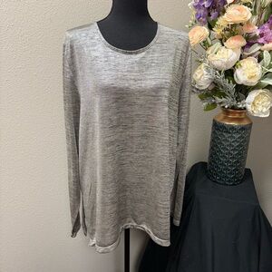 Cruel Denim Metallic Gray Long Sleeve Top Women’s XXL Shimmer Casual Blouse